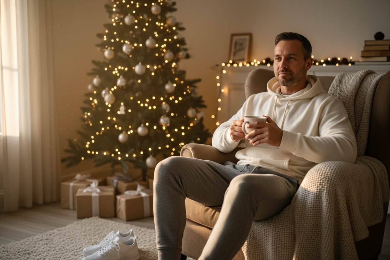 cozy men, christmas gift workout